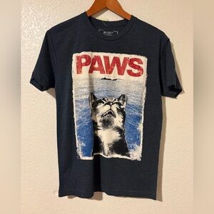 Riot Society Black 'Paws' Cat T-Shirt